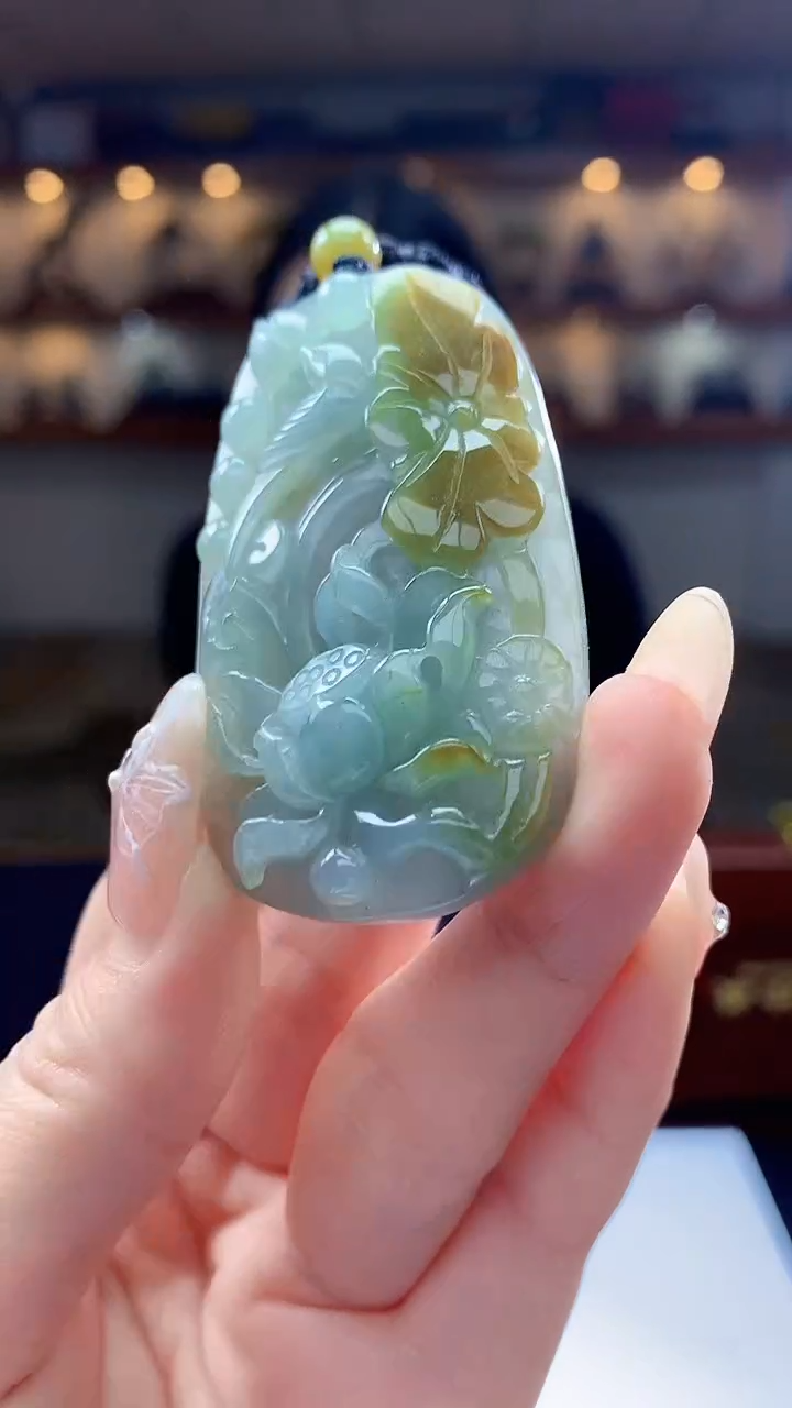 【闪购商品】定制翡翠未镶嵌8006jj-毛货挂件45