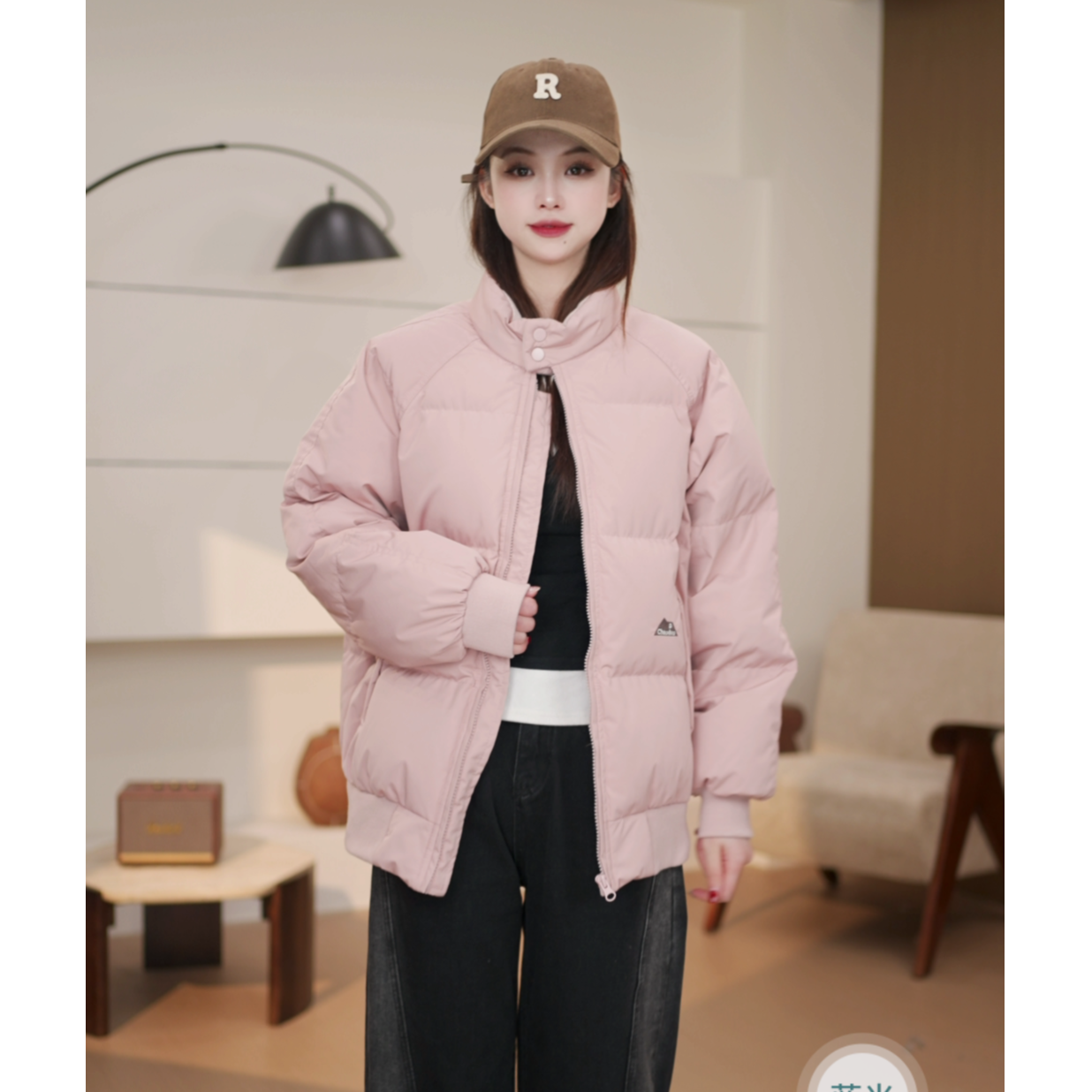 羽绒服情侣款短款加厚保暖秋冬立领显瘦夹克外套