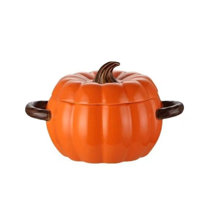 【王家陶瓷】双耳带盖南瓜汤煲储物罐JHYQ