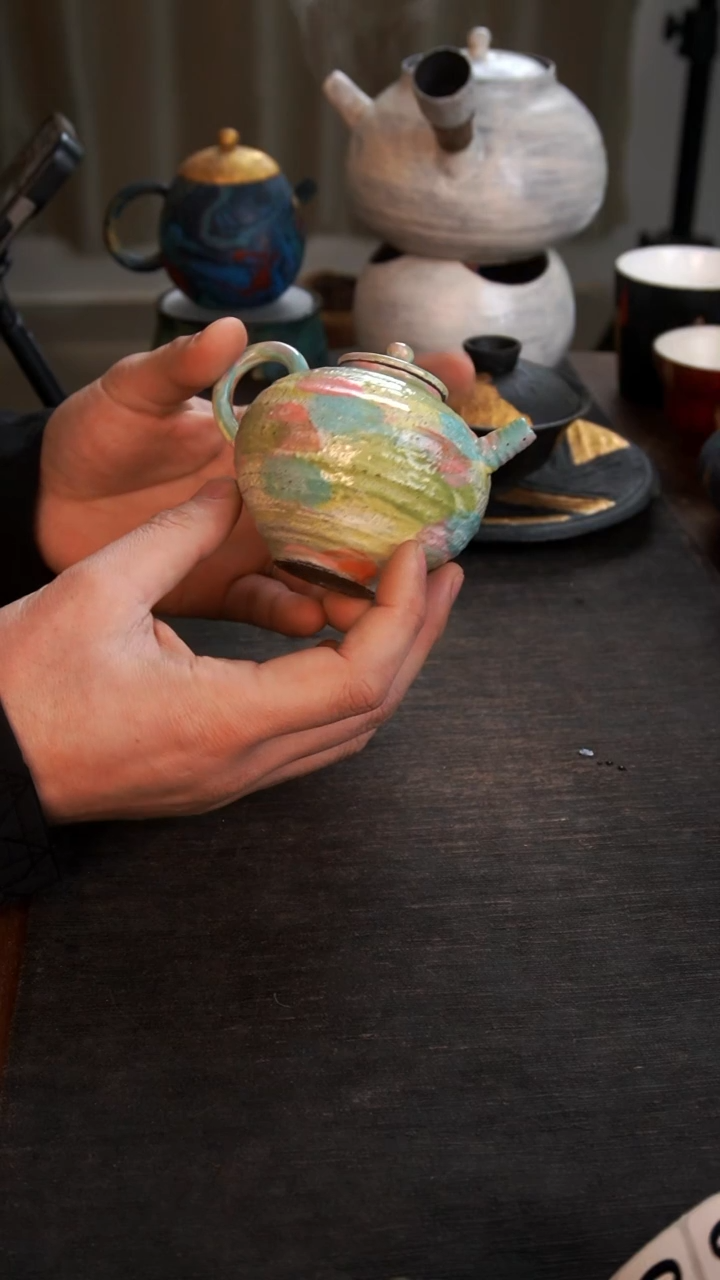 【闪购商品】其他粉引手绘壶015小康茶器