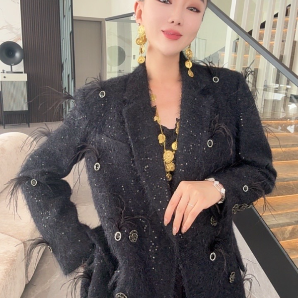 【宝姐家/西装】秋冬重工西服西装轻职风轻奢羊毛休闲时尚气质23347