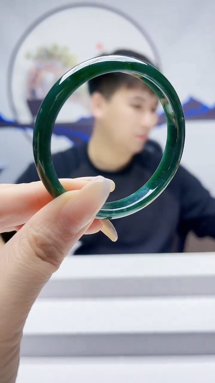 未镶嵌定制翡翠毛货-手镯（51圈）47