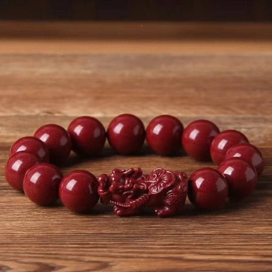 含辰砂工艺品【新店浮力】含辰砂手串样式随机发双貔貅五福生肖手串