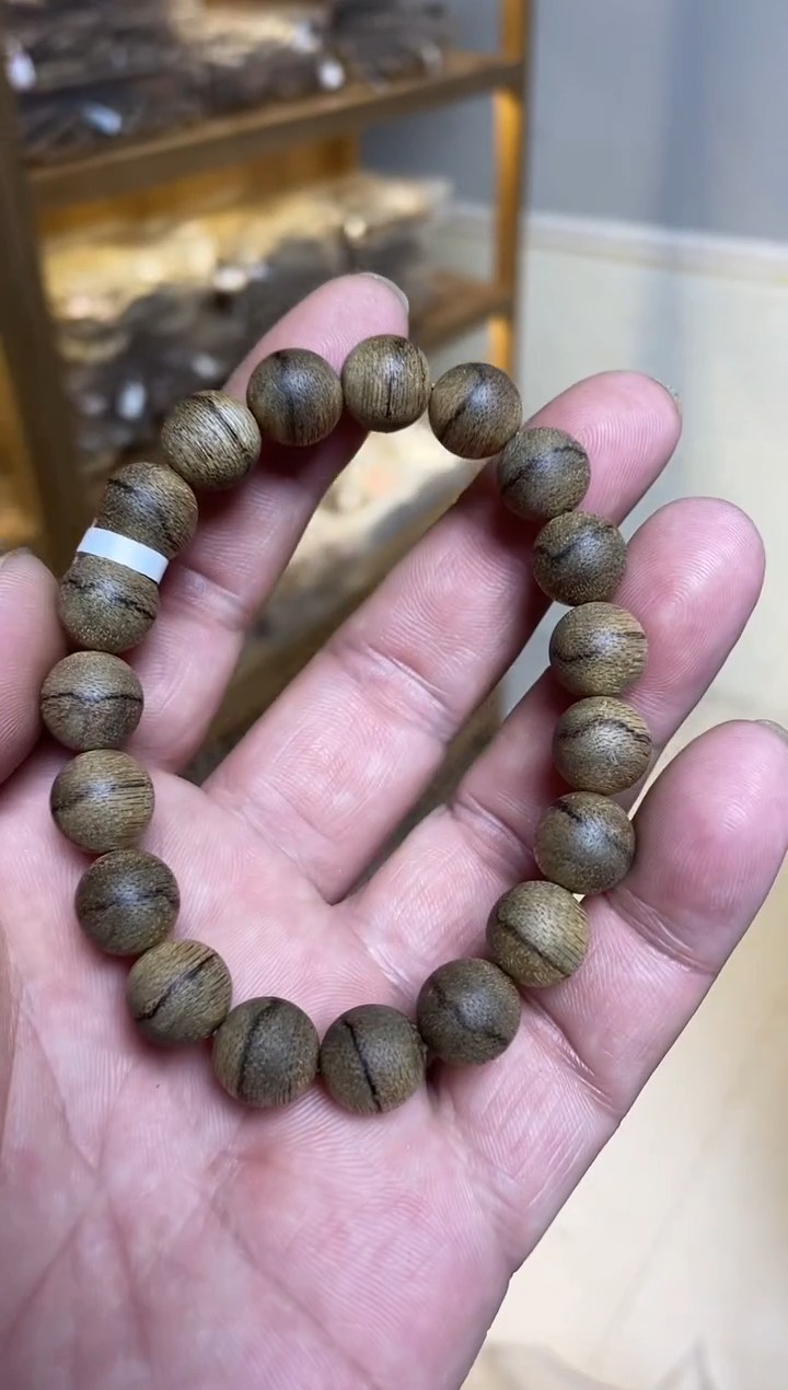 【闪购商品】沉香手串达拉干圆珠单圈虎皮纹1.1多样性发其一