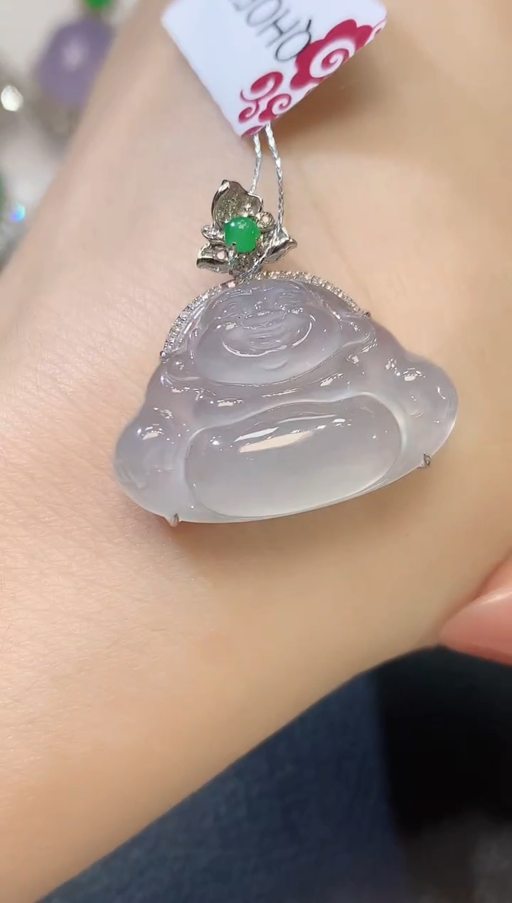 【闪购商品】翡翠吊坠(不含链)18K金镶嵌C27