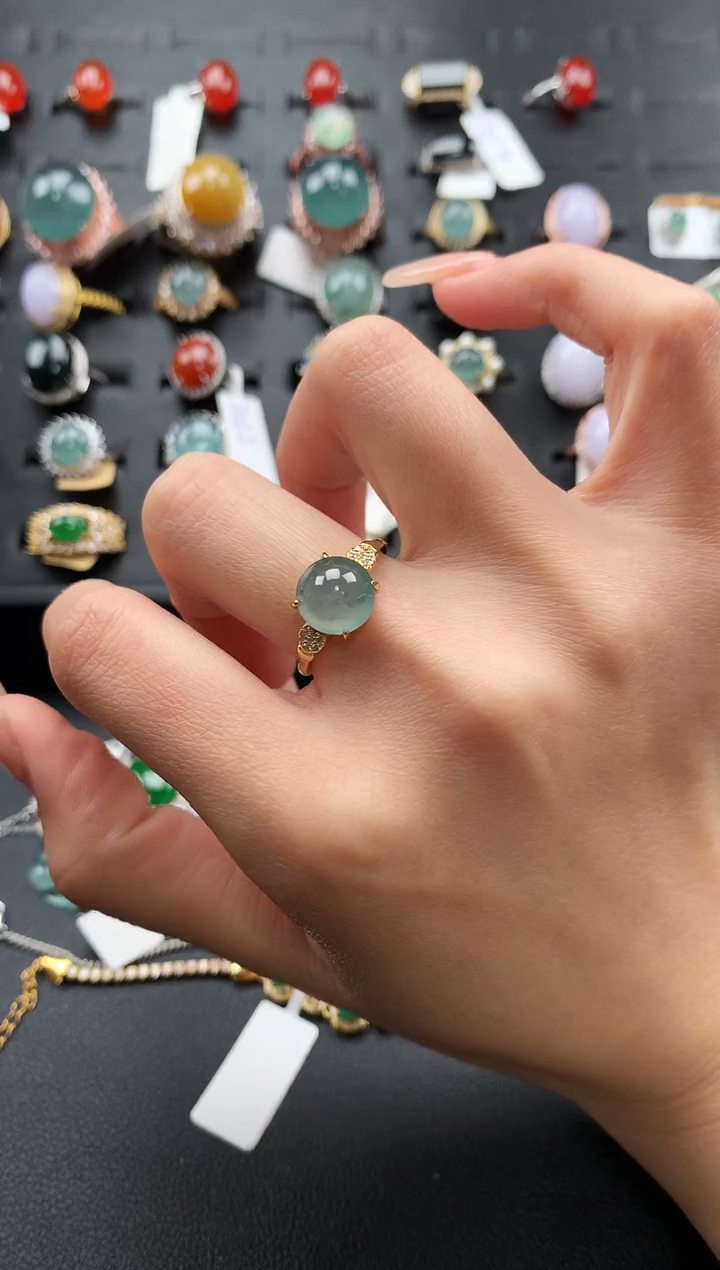 【闪购商品】翡翠戒指银S925镶嵌36546546