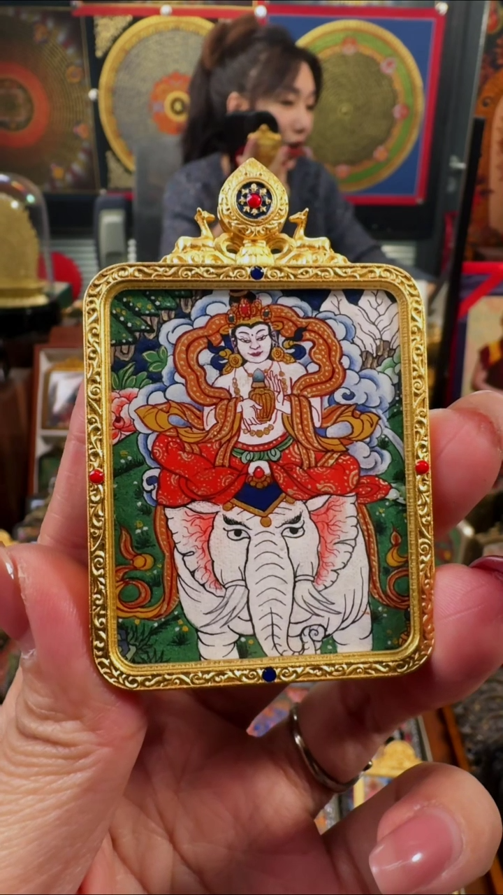 【闪购商品】吊坠 壹善缘城手绘唐卡普贤年终大促