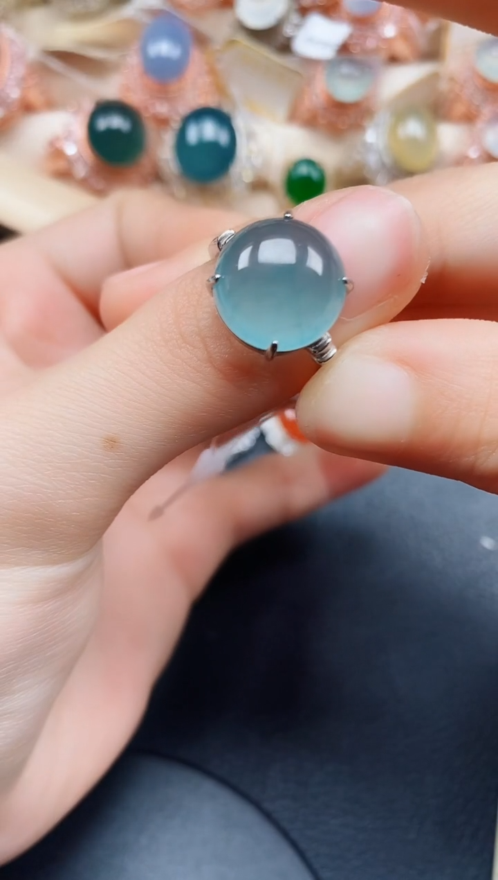 【闪购商品】翡翠戒指银S925镶嵌翡翠