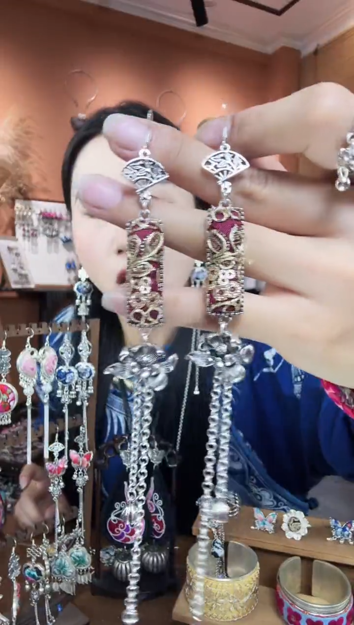 刺绣纯手工民族风耳环