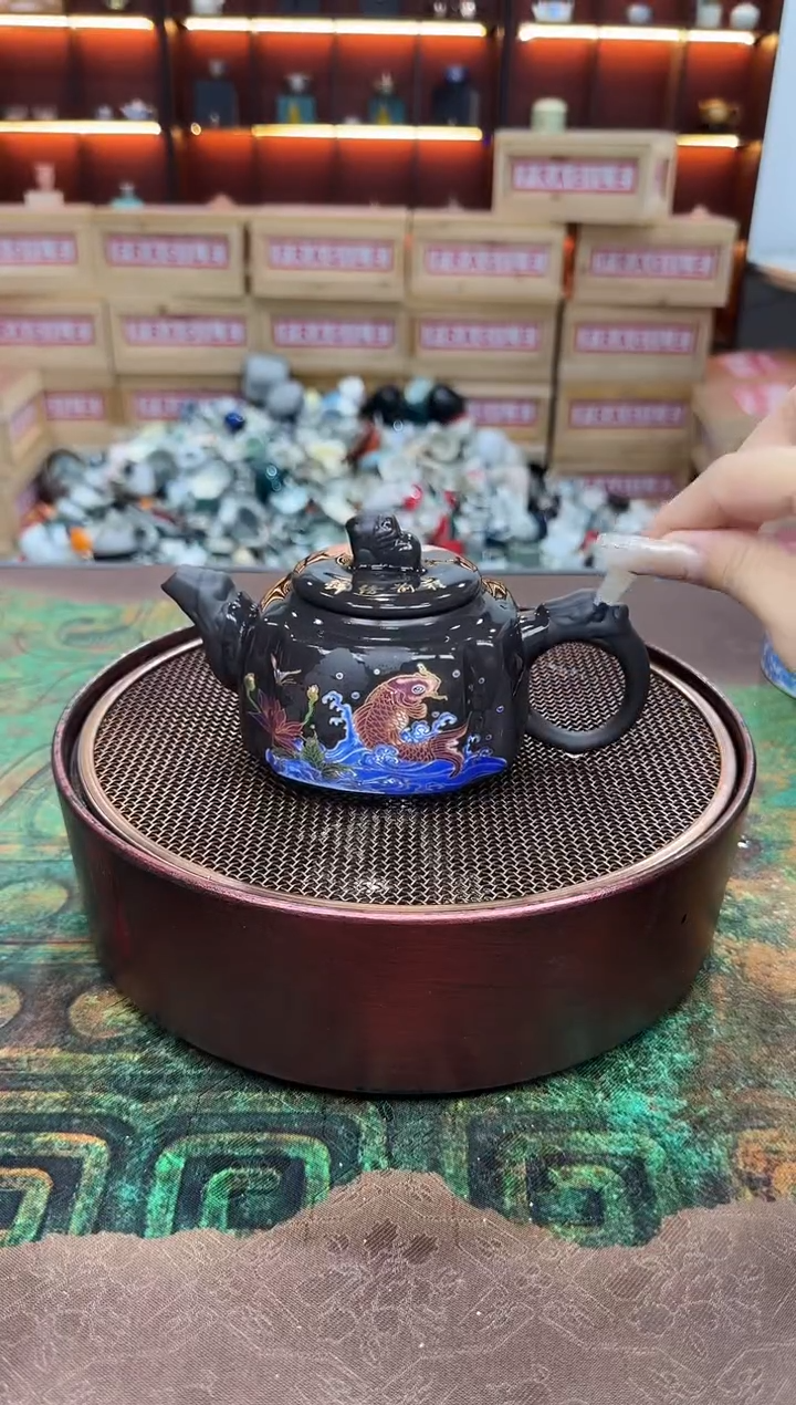 紫砂-遇热变色鱼跃龙门