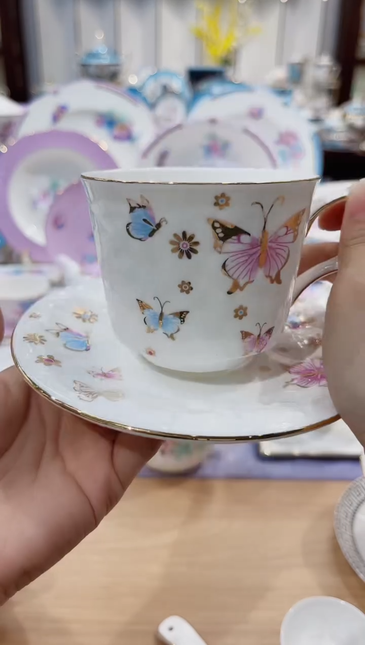 36%以上骨粉骨瓷咖啡杯碟