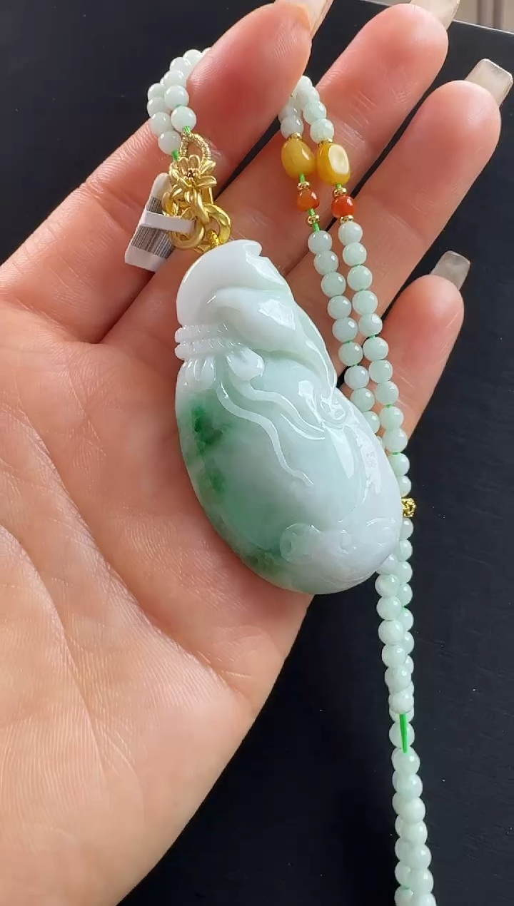 颈饰未镶嵌翡翠钱袋子