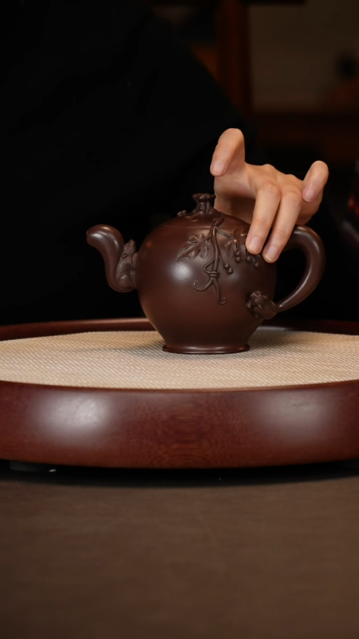 【闪购商品】紫砂茶壶玉林百目紫茄泥対鼠+薛锋260c