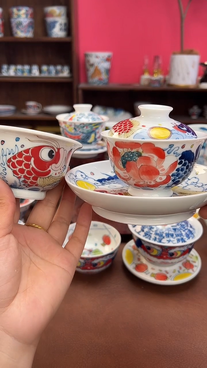 【闪购商品】昨明（福利价格） 盖碗加杯子还有壶承