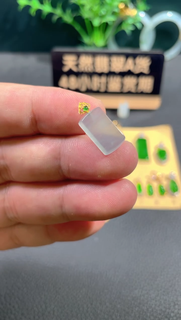 翡翠18K金镶嵌颈饰翡翠