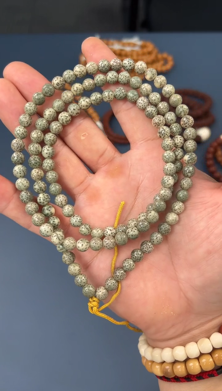吊坠星月菩提A2星月石玉料圆珠108项链7左右