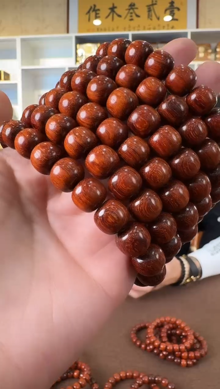 檀香紫檀（小叶紫檀） 琴料 10*11老型 单圈手串  默认发货