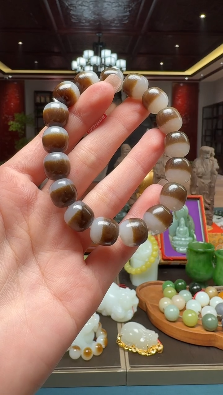 未镶嵌手串和田玉qmt12