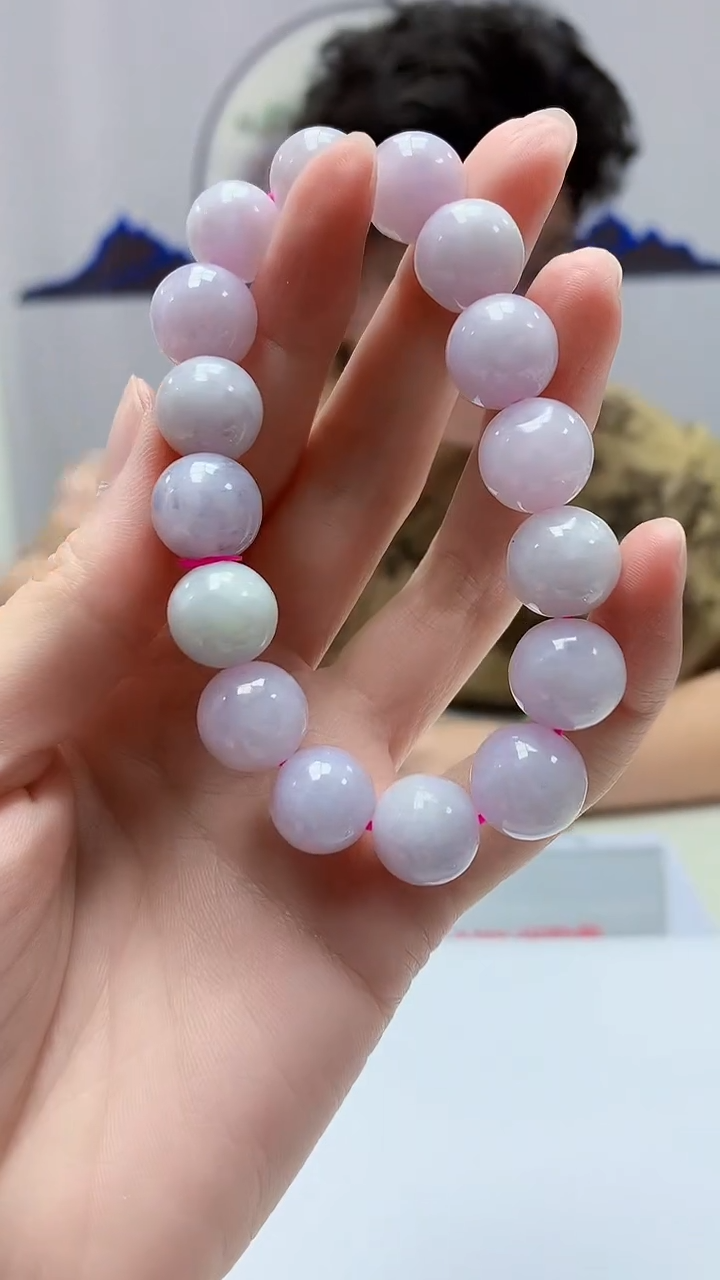 【闪购商品】定制翡翠未镶嵌4688zm-毛货手串201
