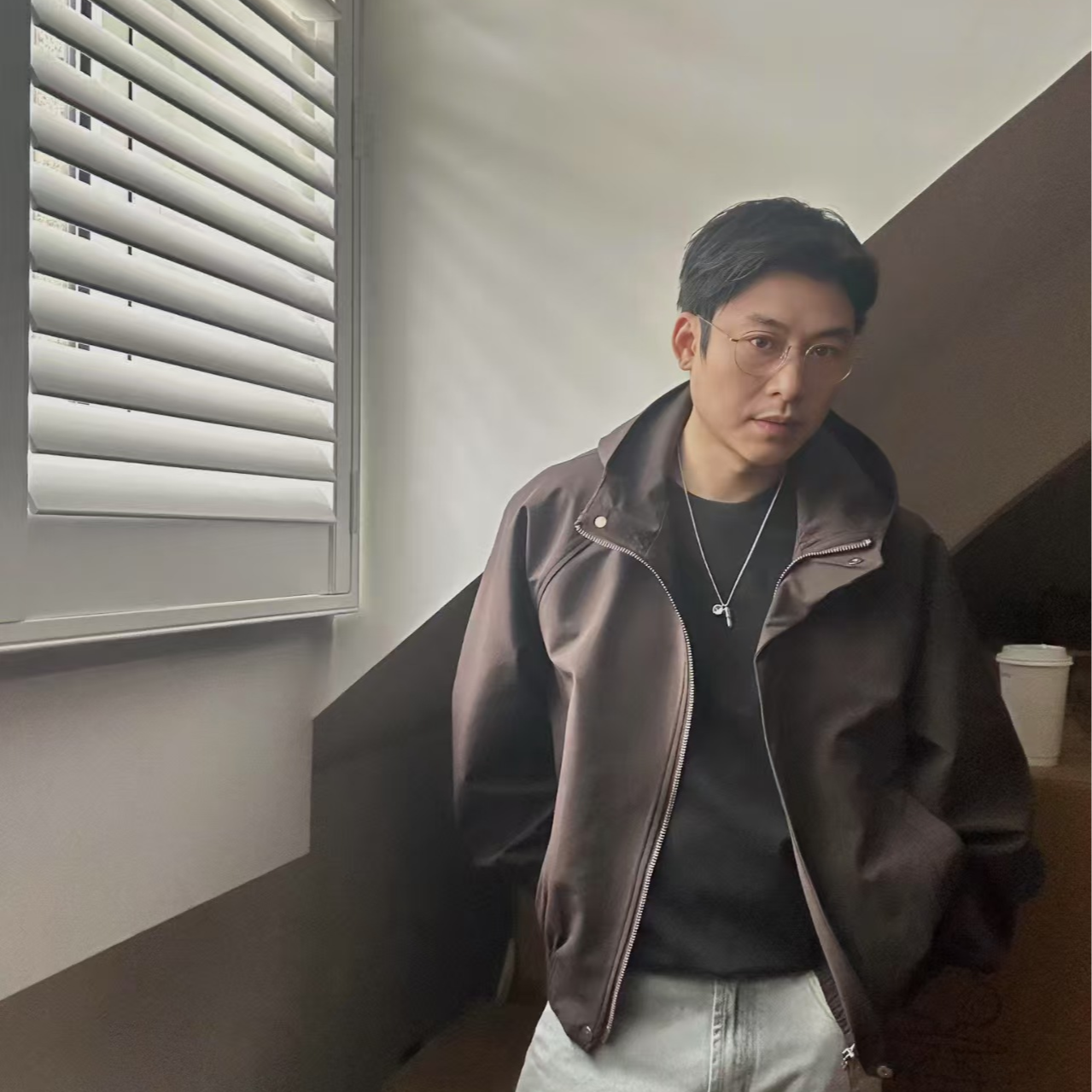 YUNFEI SELECT 25/春季高定醋酸混纺短廓解构戴帽冲锋衣夹克7042