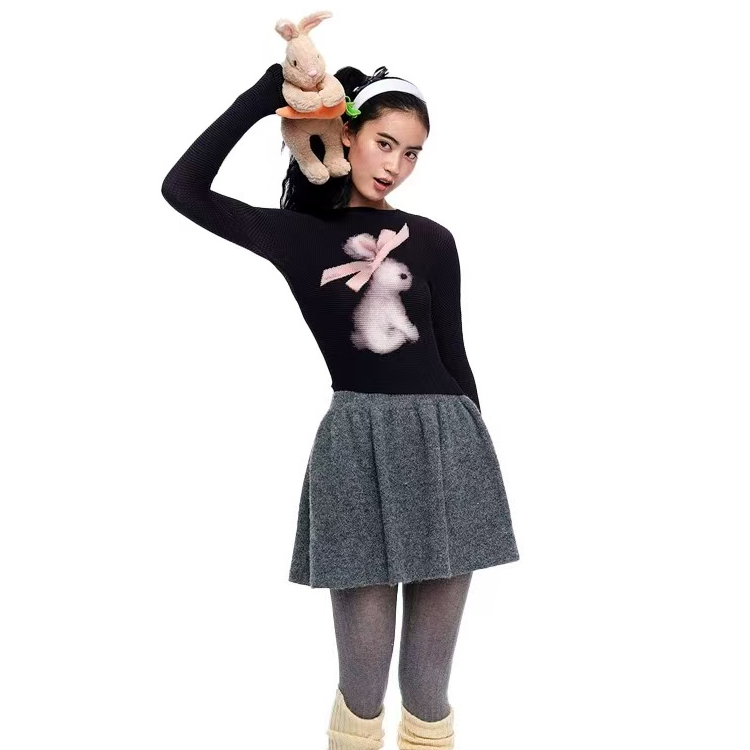 浮利 ！正价褶皱衫 涂鸦褶皱衫修身显瘦上衣T恤【自播】