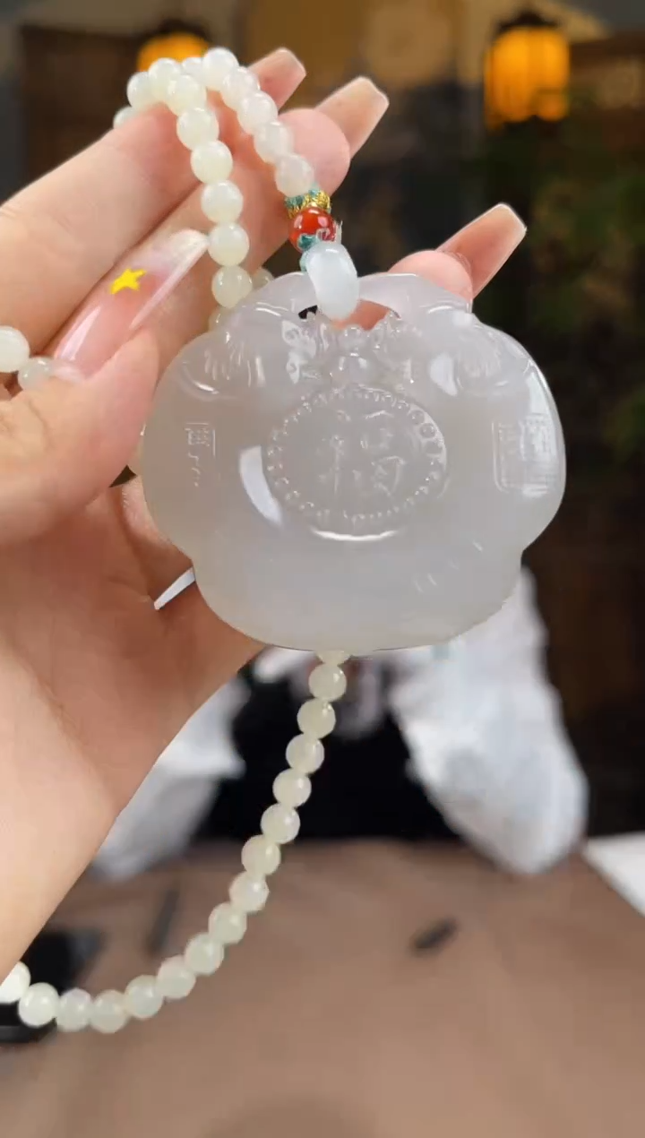 和田玉未镶嵌颈饰S322