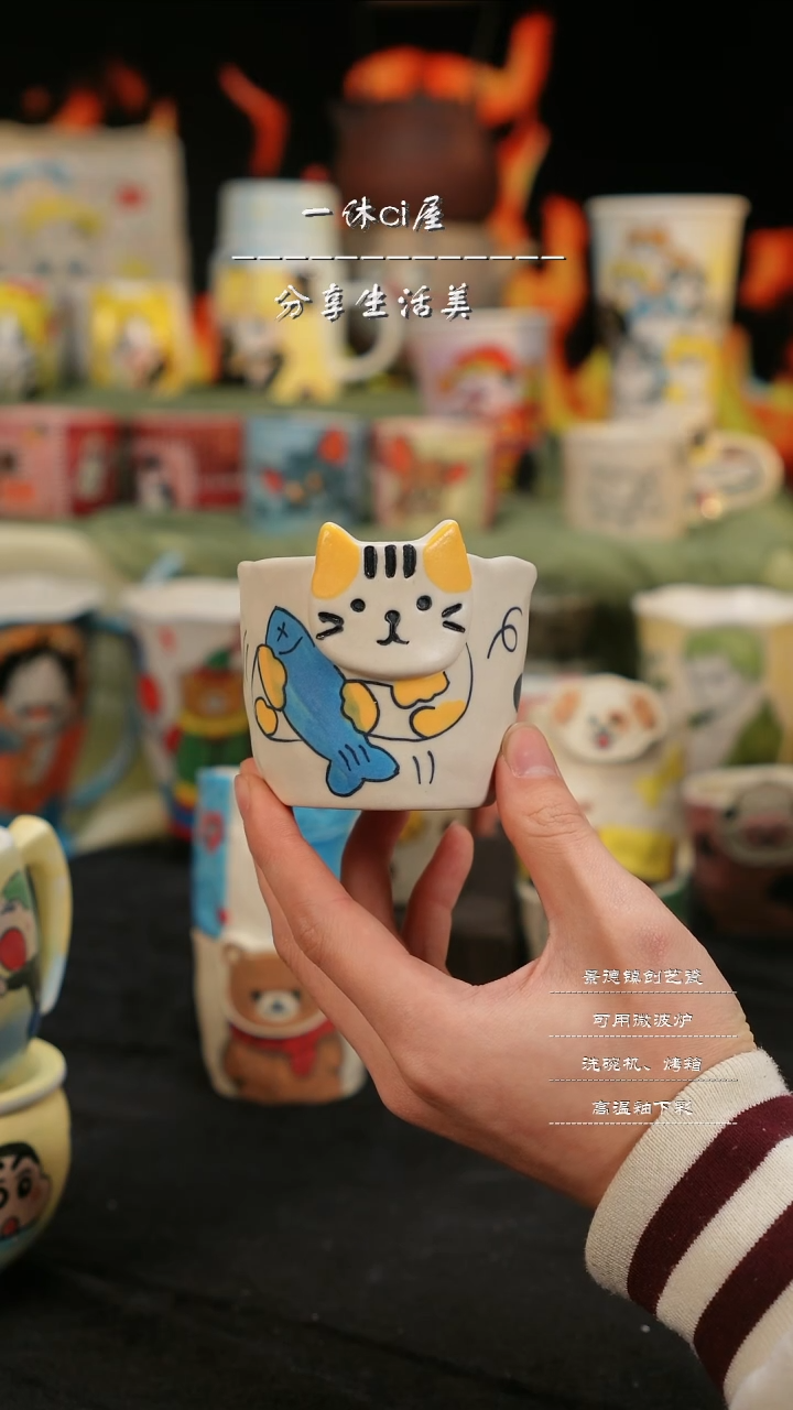 【闪购商品】摆件亲工手绘陶瓷-