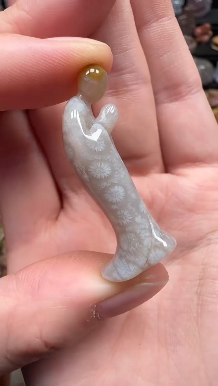 颈饰未镶嵌硅化珊瑚（珊瑚玉）560