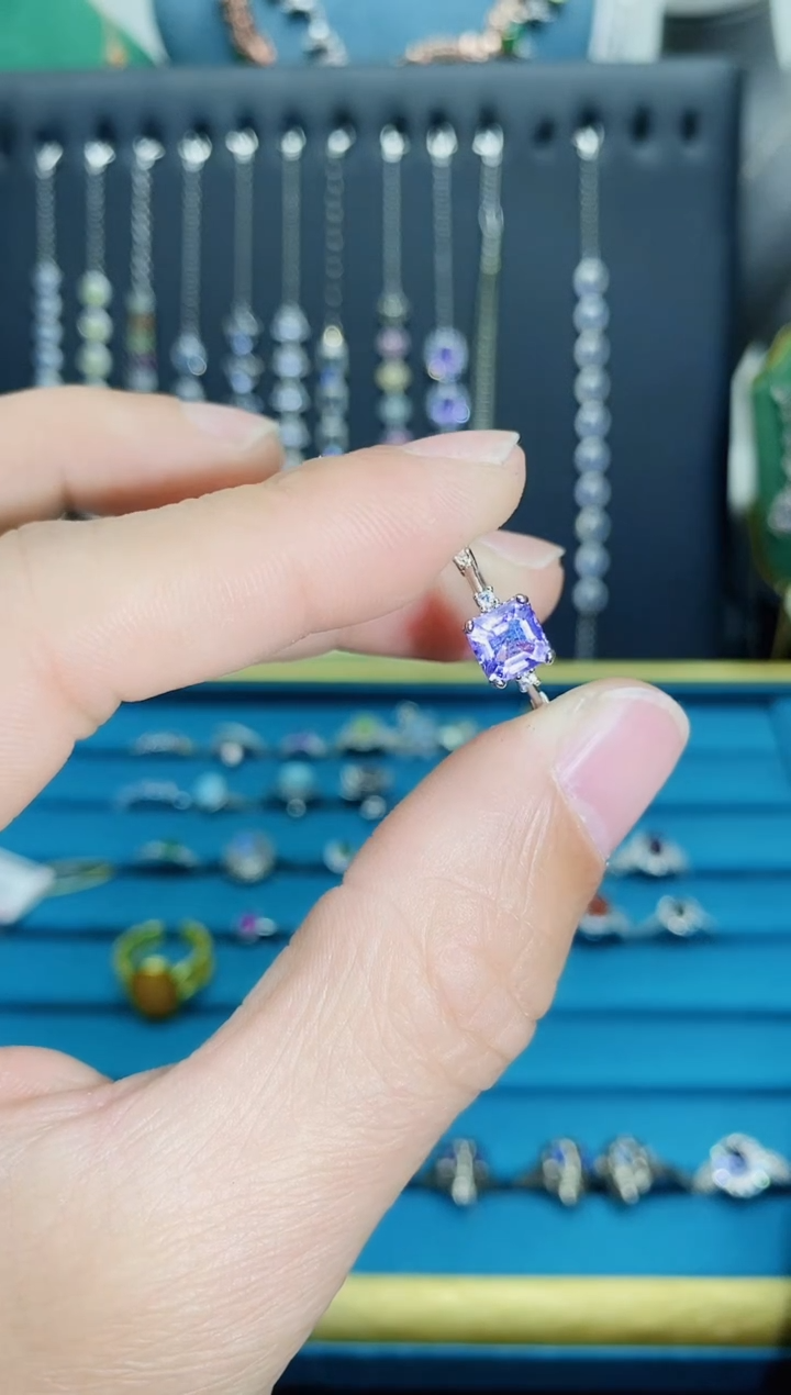 【闪购商品】紫晶戒指银S925镶嵌11211