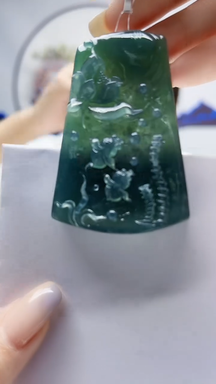 未镶嵌定制翡翠毛货-挂件18