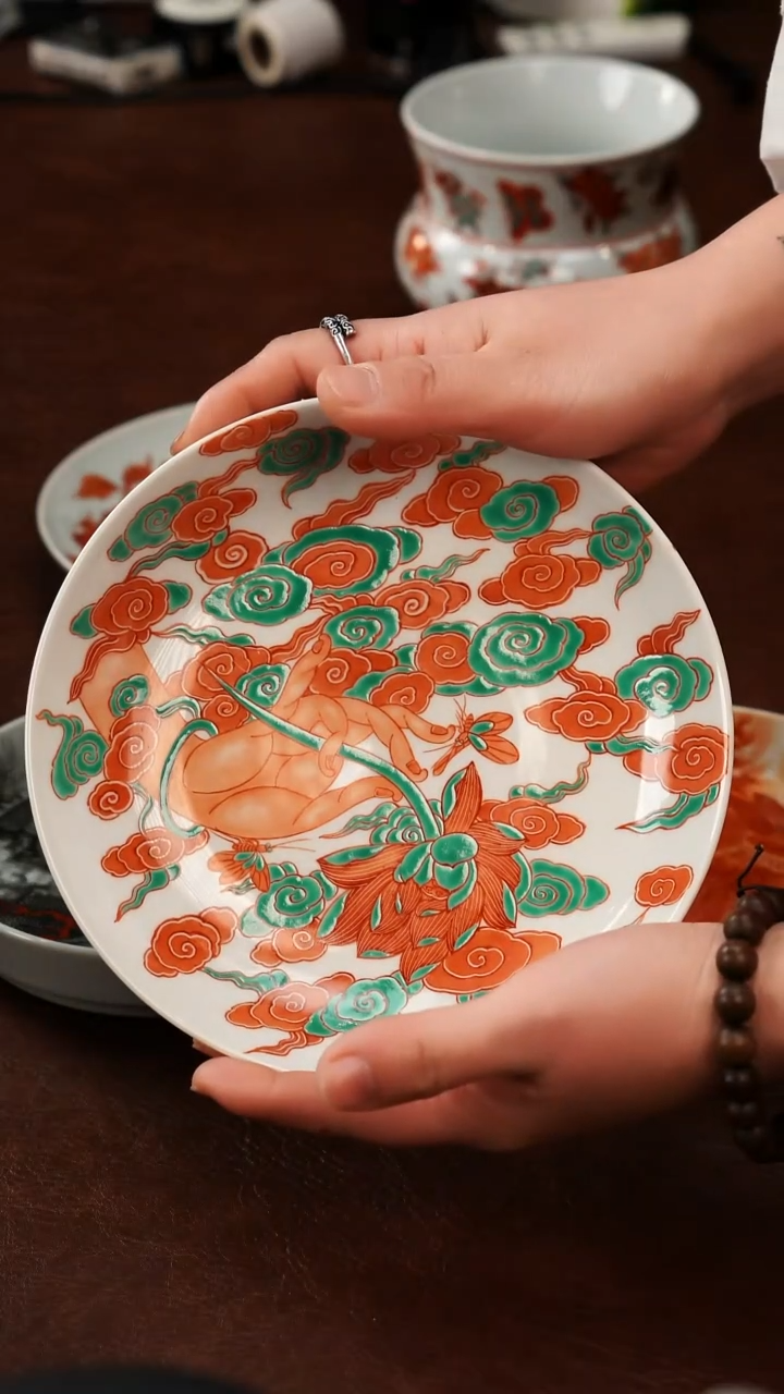 摆件陶景德镇瓷器，青花瓷手绘茶具~