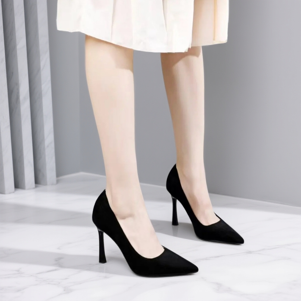 2026新款四季通用细跟高跟鞋简约高跟鞋春秋工作鞋百搭尖头