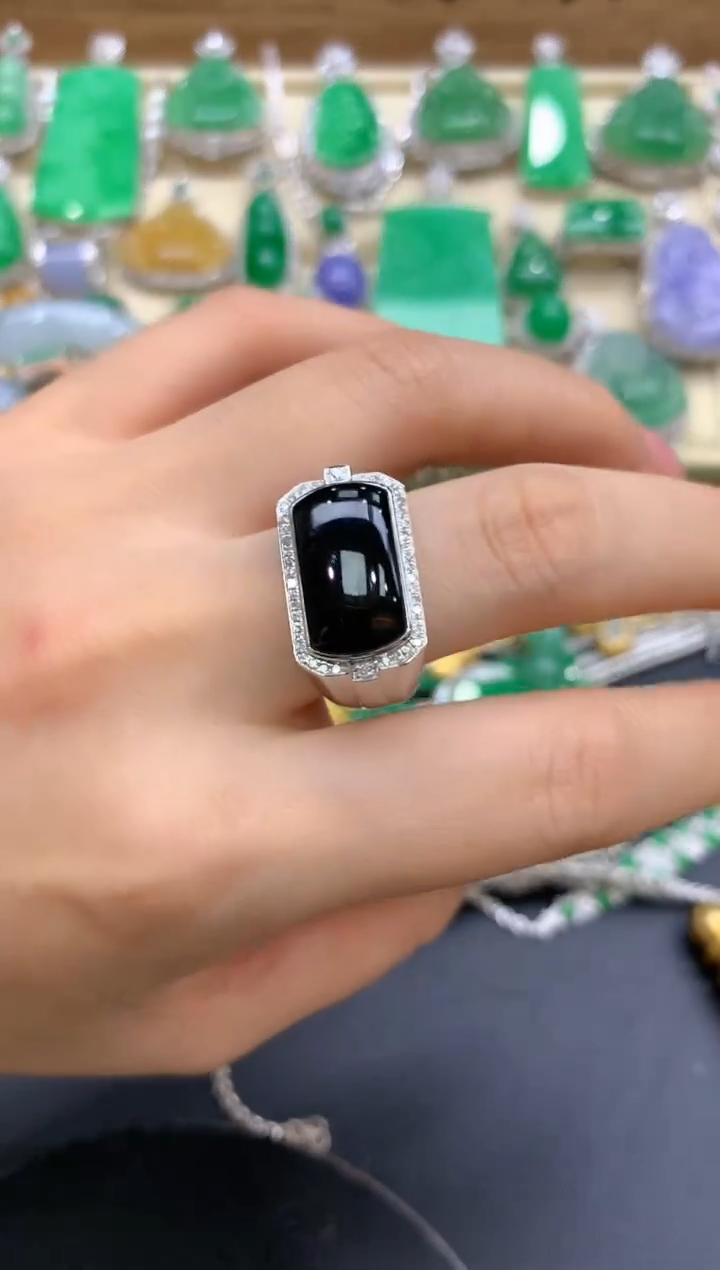 【闪购商品】翡翠戒指18K金镶嵌476-中国好珍宝