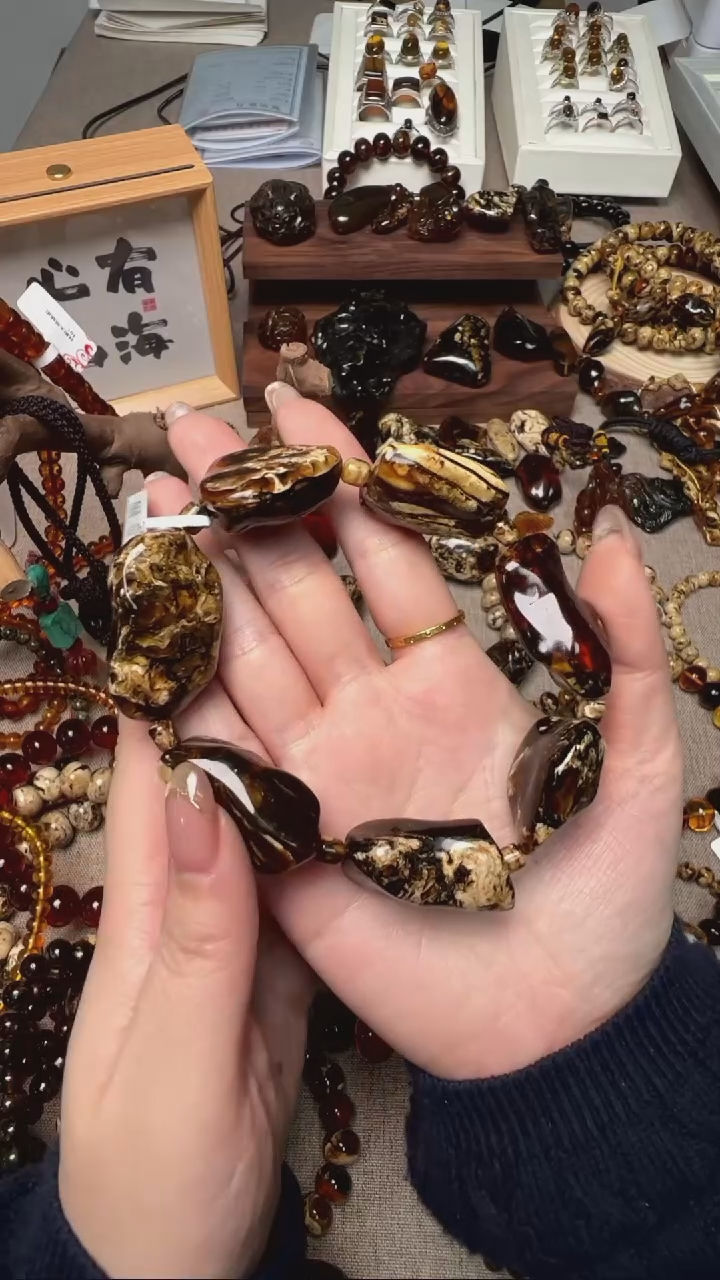 【闪购商品】琥珀手链未镶嵌抚顺琥珀