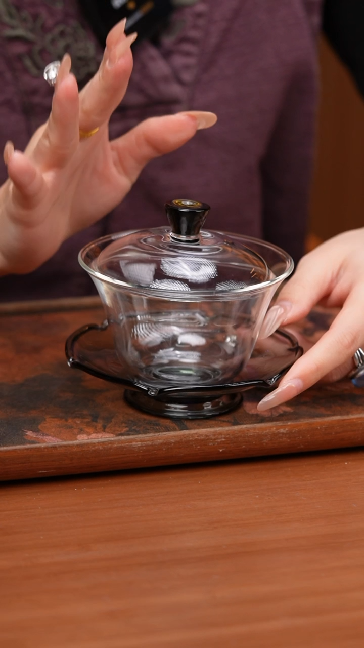 【闪购商品】禾器/荷叶盖碗/浅黑色/定制版