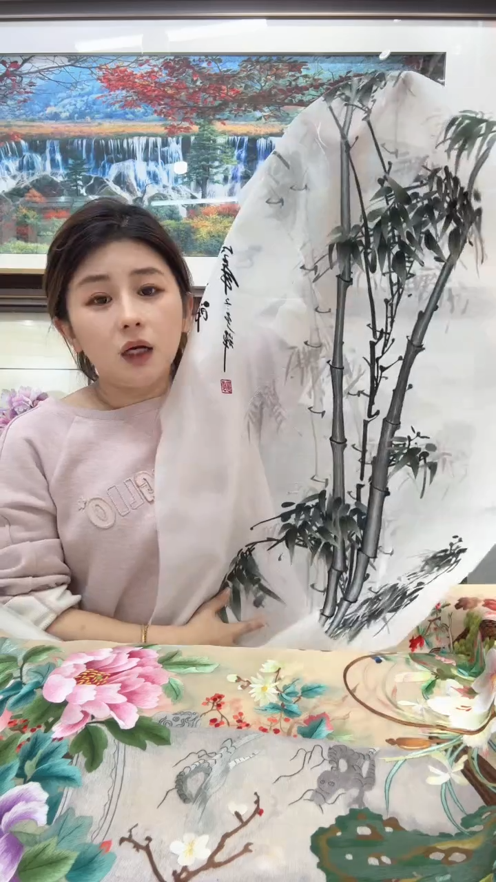 横款刺绣非遗苏绣手工工艺品绣片