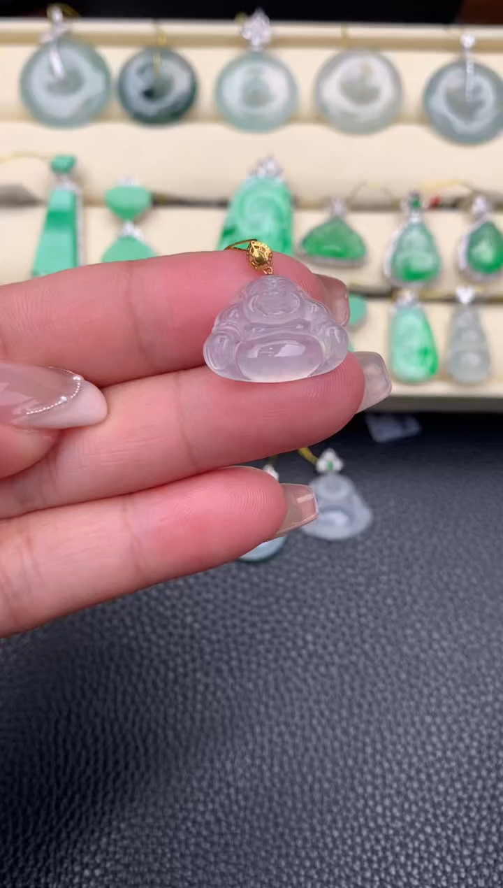 【闪购商品】翡翠颈饰18K金镶嵌D357