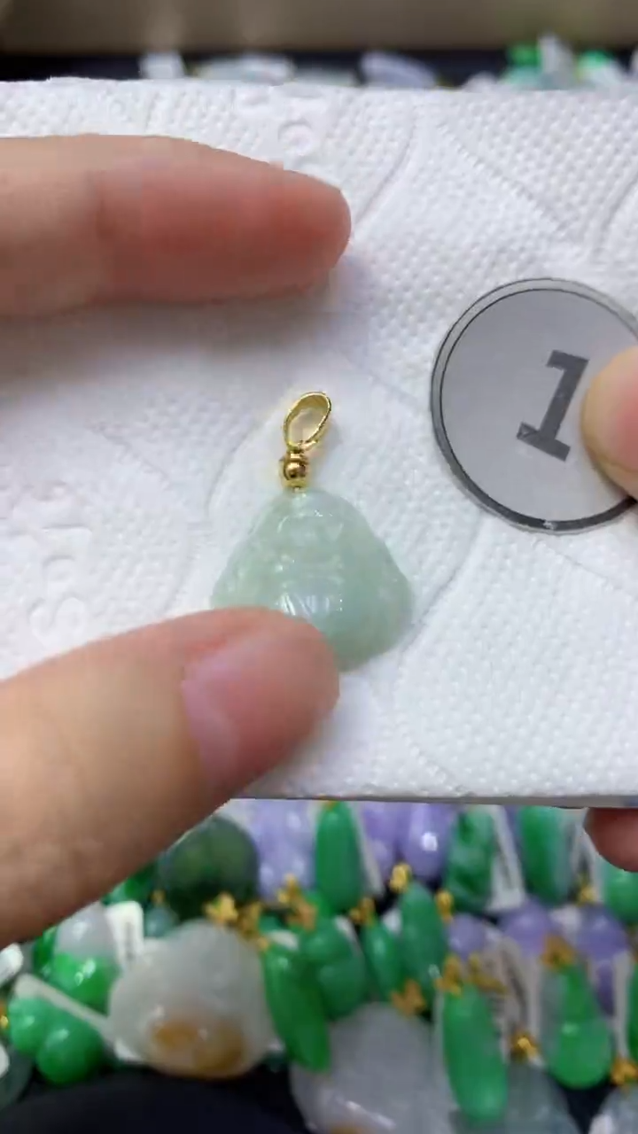 颈饰未镶嵌翡翠天然缅甸翡翠A货