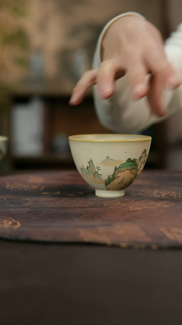 景德镇陶瓷杯碗柴烧多人