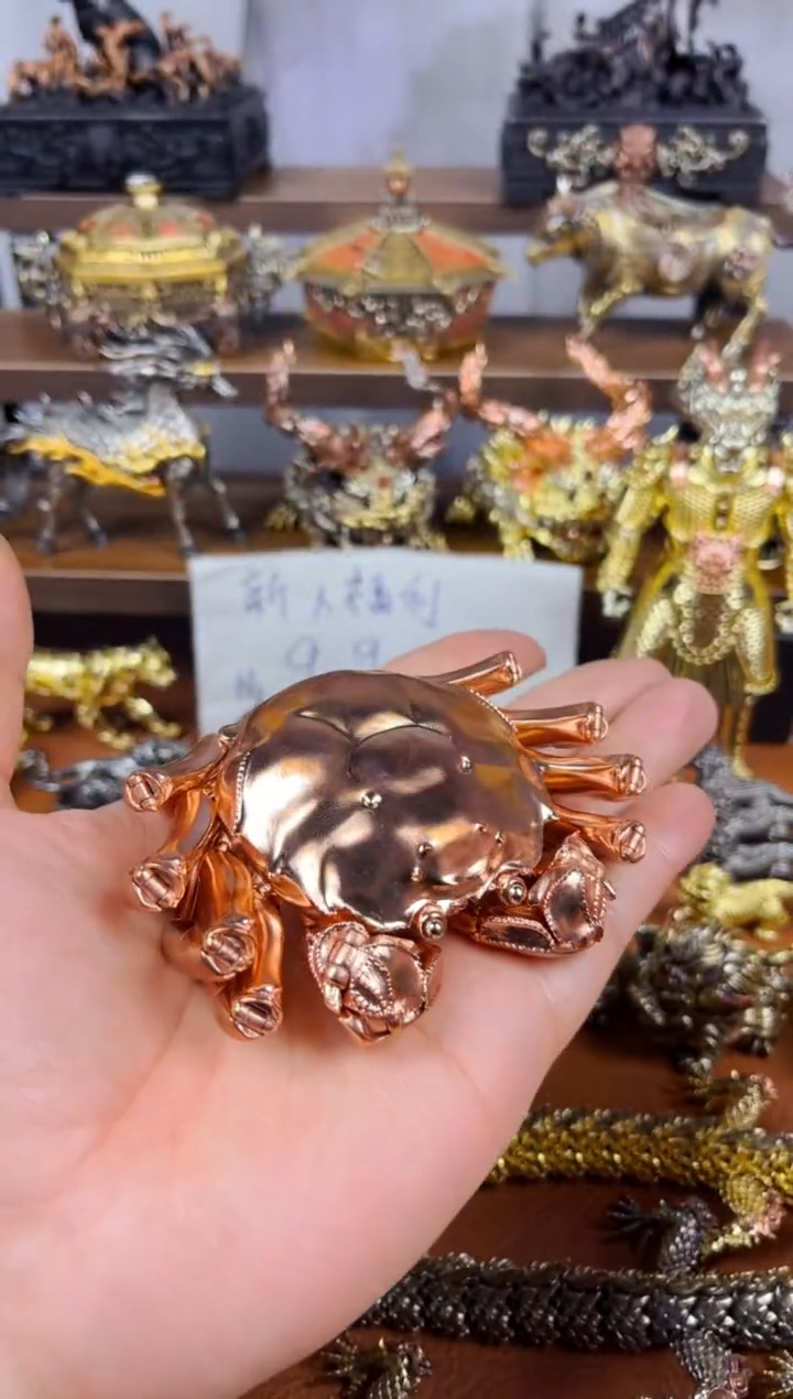 银**马狮子印章大号一对金色