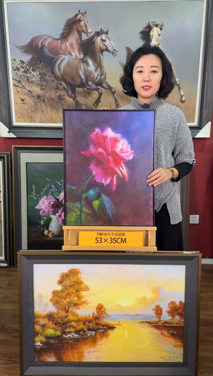 油画【12号】约53*35cm丨朝鲜原创纯手绘孤品油画丨顺丰包邮