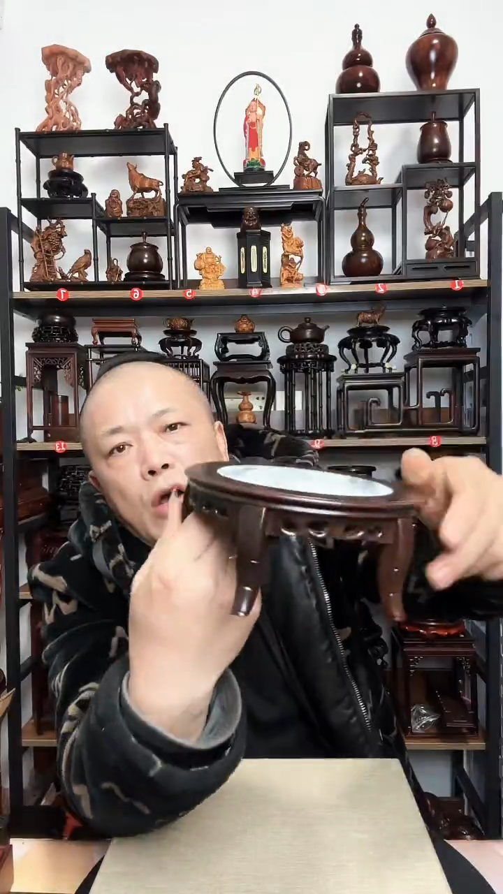 紫砂底座木外径17.5