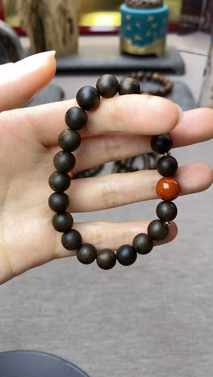 【闪购商品】沉香手串单圈越南芽庄白棋楠0.8 沉水