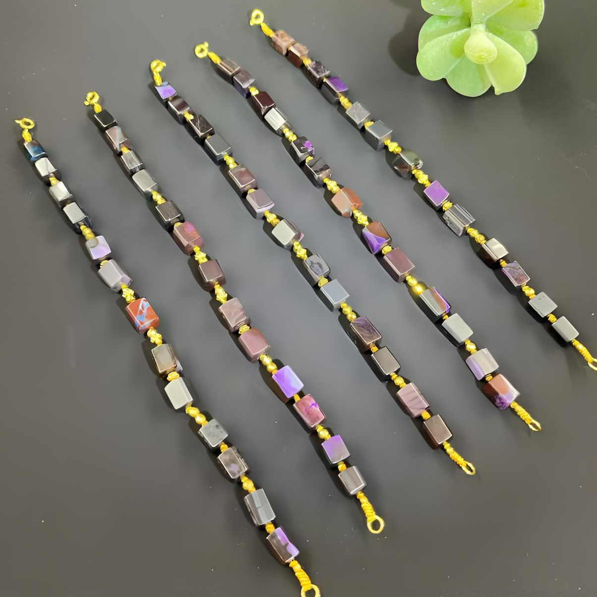 舒俱来丝绒方糖 S925银方形手链/S114/ 卡6.8mm 多样性发一