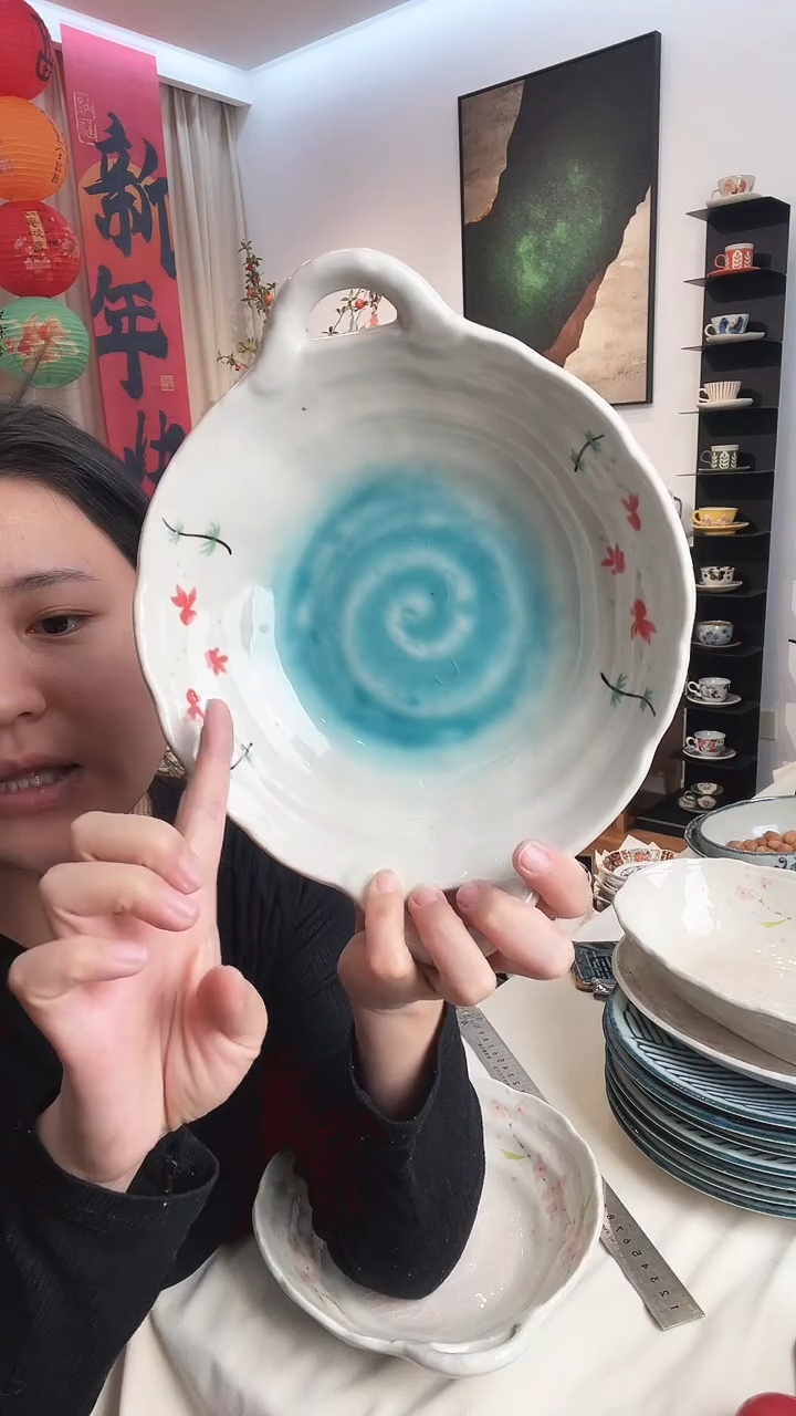 【闪购商品】绝美 鱼戏浅洋 双耳钵