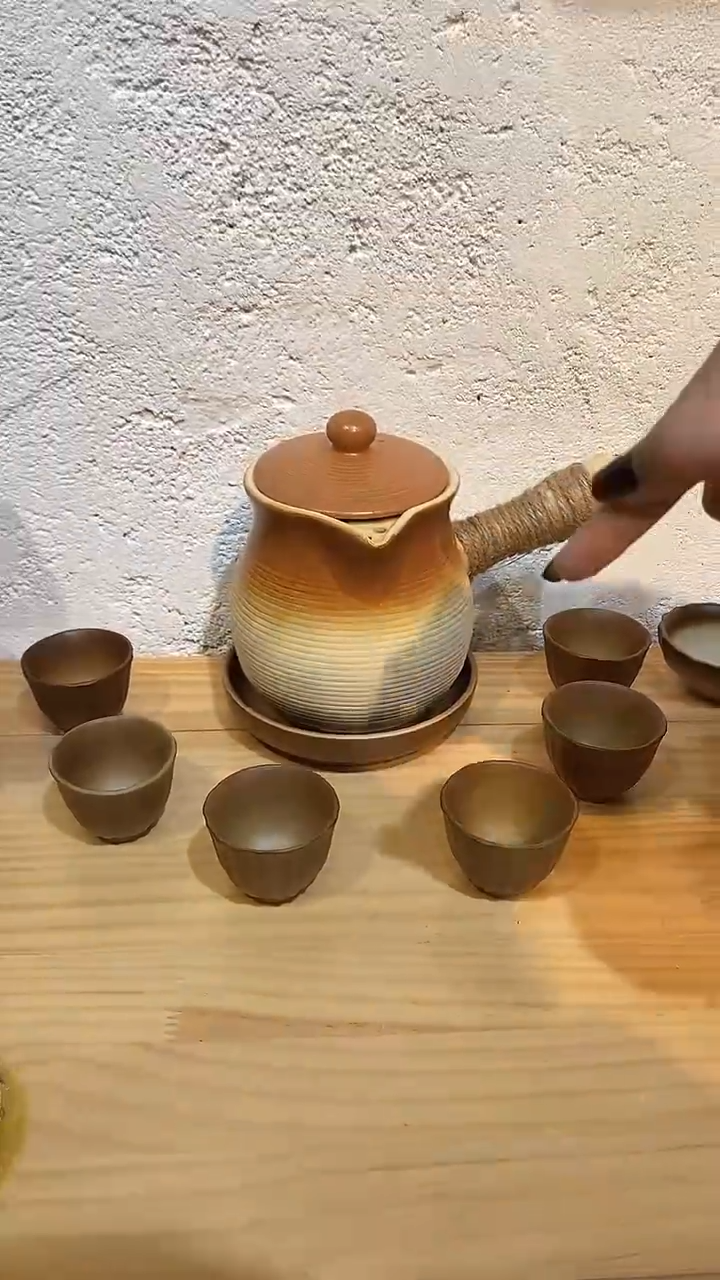 【闪购商品】1000ml美人+陶瓷盖+壶承+6莲花