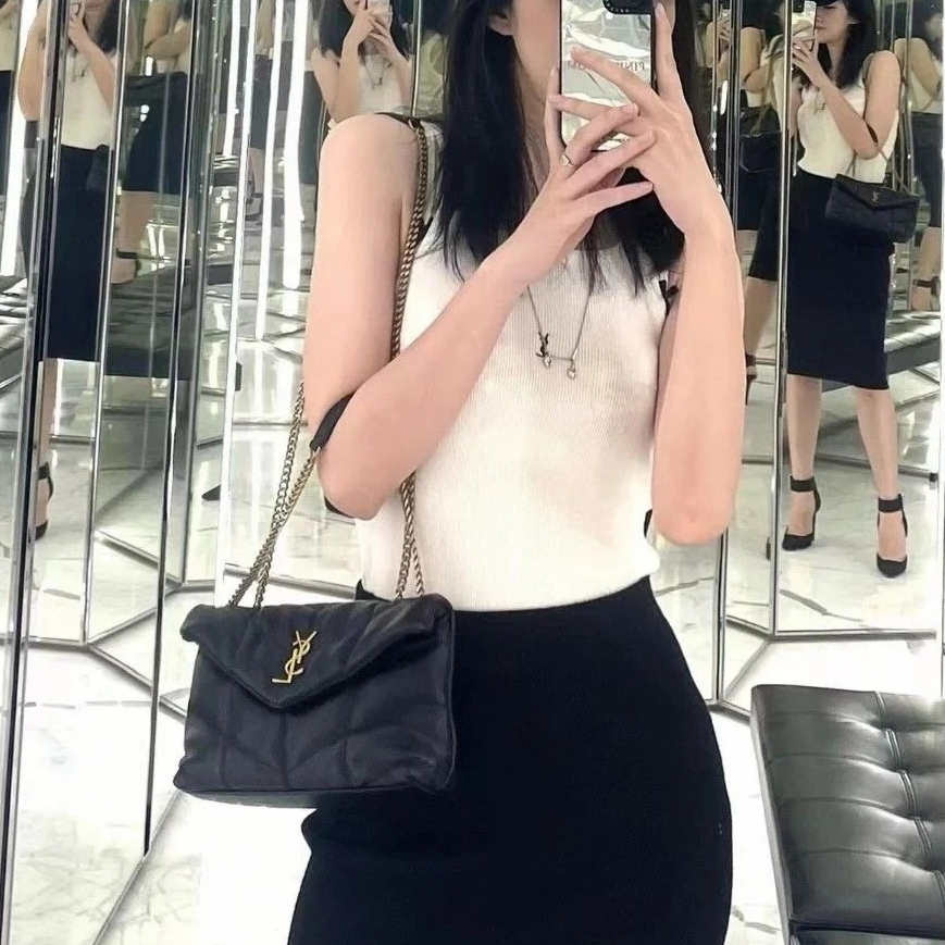 未使用 YSL/圣罗兰 ysl 云朵 mini黑金新款/全新/严选