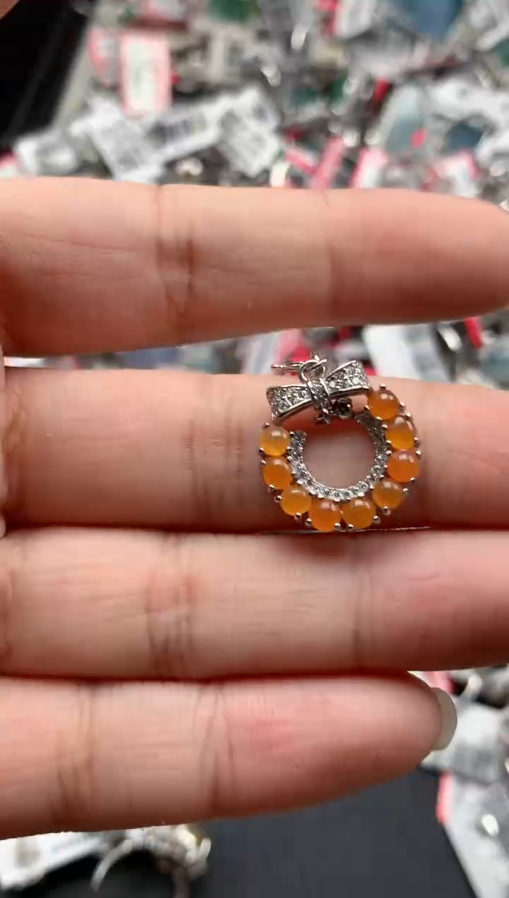 银S925镶嵌戒指翡翠天然A货缅甸翡翠