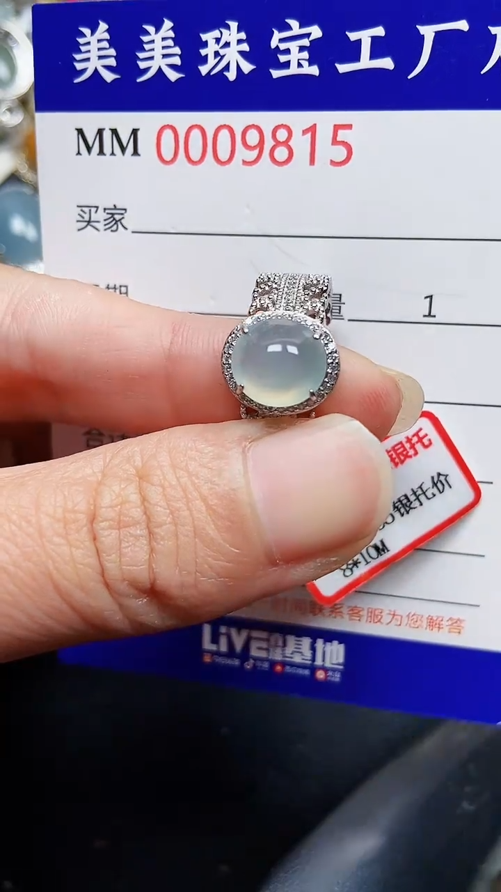 颈饰银S925镶嵌翡翠9815
