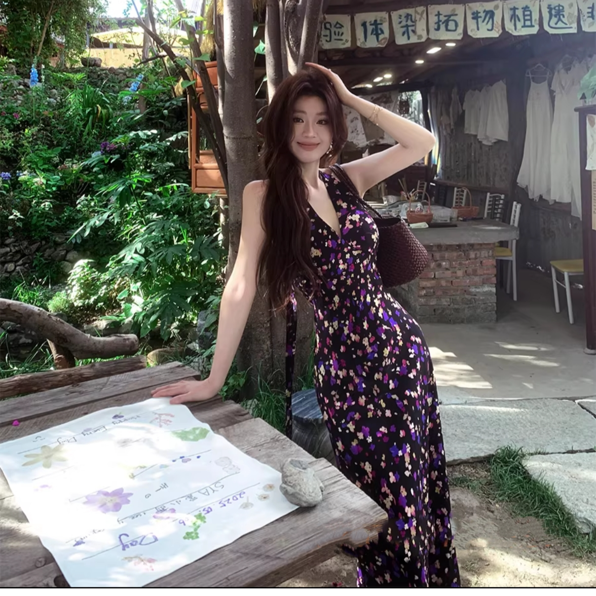 Hangsixiang.小爽【少女泡泡】度假连衣裙69#17